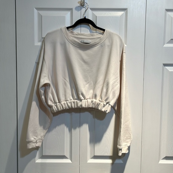 ❤️SOLD❤️Oak + Fort White Cropped Sweatshirt - Picture 1 of 8